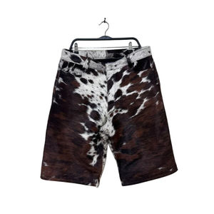 Latest Fashion High Quality Custom Made Cowhide <b>Short</b> Best Design Solid Color Comfortable Waterproof Stylish <b>Leather</b> <b>Shorts</b> - Product Image 1