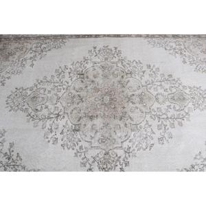 Tapis vintage 5,7x9 pieds, tapis persan turc en laine gris - Product Image 5