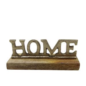 Luxury Decorative <b>Rabbit</b> With <b>Wooden</b> Base Showpiece Aluminum Rough Brass and Natural Color For Home Table Decoration - Product Image 4