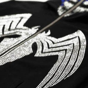 Fabricant pakistanais de sweats à capuche en polyester/coton pour hommes, hiver, uni, fermeture éclair, strass, vente en gros en stock - Product Image 5