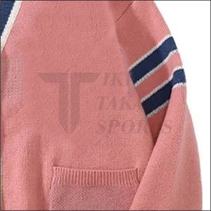 University Wool <b>Cardigan</b> Sweater for Men Casual Outwear Embroidered Varsity Design Button Decoration Winter Autumn Patchwork - Product Image 5