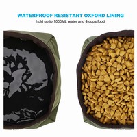 Bol pour chien portable, pliable, moderne et élégant, imperméable, écologique, récipient pour l'eau et la nourriture pour animaux de compagnie, voyage, randonnée, camping