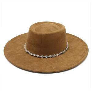 Sombrero de Vaquero de Gamuza Estilo Europeo y Americano para Mujer con Protección Solar y Ala Ancha - Product Image 5
