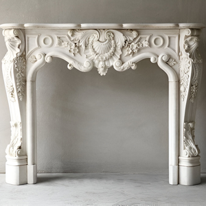 Chimenea de mármol de estilo moderno, hecha a mano, hecha a mano, piedra Natural, calidad superior, acabado de lujo, pedido de una pieza - Product Image 5