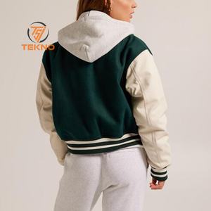 Chaqueta corta universitaria de estilo Vintage para mujer, algodón transpirable de Color sólido, última llegada 2025, de larga duración para adultos, precio bajo - Product Image 3