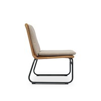 Chaise de salle à manger moderne Davidson, pas chère, avec pieds en acier inoxydable, revêtement en cuir PU et lin, hauteur réglable, coussin imperméable