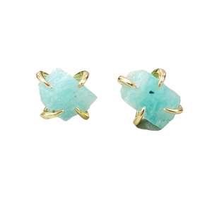 Natural Amazonite Gemstone <b>stud</b> Earrings 925 Solid Sterling Silver Jewelry Earrings Beautiful Amazonite earrings - Product Image 1