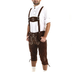 Nuevos pantalones cortos elásticos para hombre, pantalones deportivos de cuero de ante de vaca, pantalones cortos de Lederhosen, Bávaro personalizado para hombre - Product Image 3