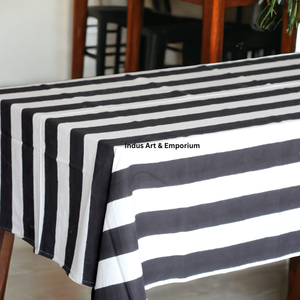100% coton Jaipur main bloc imprimé Table couvre avec serviettes rayure imprimé coton nappe pour mariage, fête - Product Image 2