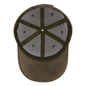 หมวกแก๊ปผ้าลูกฟูก5แผงแบบกำหนดเองหมวกแก๊ปผ้าลูกฟูกแบบไม่มีโครงสร้าง - Product Image 6