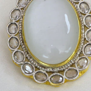 Gold Plated 4 Pc Pendant <b>Set</b> in Cz Stones Fashionable Pendant Decor Bridal Necklace Earring <b>Women</b> Jewelry <b>Sets</b> - Product Image 4