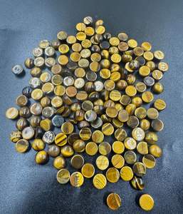 อัญมณีพลอยตาเสือทรงหลวมทรงกลมเรียบตามธรรมชาติขนาด10มม.-20มม. สำหรับทำเครื่องประดับอัญมณีขายส่ง - Product Image 3