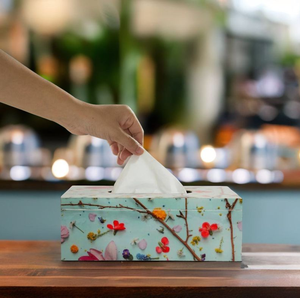 Boîte à mouchoirs imprimée en bois de haute qualité Style Rectangle décoratif imprimé ménage respectueux de l'environnement pour le salon - Product Image 3