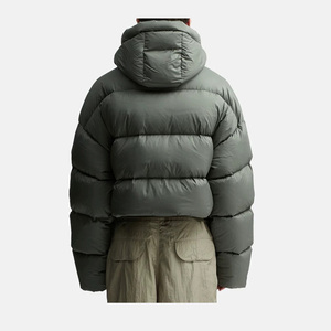 Chaqueta Acolchada Extra Grande para Hombre, Gruesa, Cálida, con Capucha y Cuello Alto, Aislante, Informal, para Calle - Product Image 4