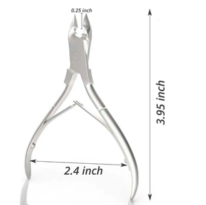 Pince à cuticules professionnelle en acier inoxydable avec lame courbée, ouverture large, manche au design personnalisé pour les ongles des doigts et des orteils - Product Image 3