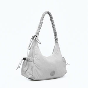 Sac à bandoulière en tissu froissé de qualité supérieure avec fermeture éclair, sangle réglable et rangement fonctionnel - Product Image 3