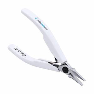 Alicates Profesionales de Punta Plana con Mango Blanco, Herramienta de Precisión para Joyería - Product Image 1