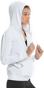 Sudadera con capucha y cremallera para mujer más vendida, efecto tinte de corbata, Jersey de punto sólido a la moda, bordado, esencial de invierno, venta al por mayor - Product Image 2