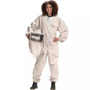 Traje de Apicultor con Velo y Sombrero, Ropa de Apicultura Ligera de Poliéster, Protección Completa, Resistente al Calor, Nivel de Protección D 150C - Product Image 3