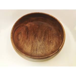 Vente en gros bols de service en bois d'acacia fond plat rétro grand bol en bois d'acacia naturel - Product Image 5