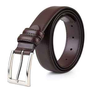 Cinturones de Vestir de Cuero Personalizables para Hombre con Hebilla de Aleación, Impermeables, 3.8 cm de Ancho, Diseño Sólido - Product Image 3