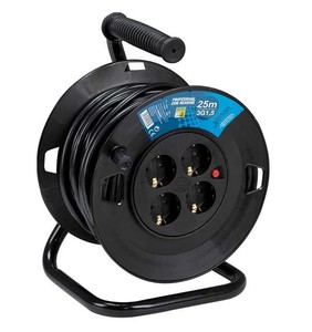 25m. Cavo prolungabile professionale 4 prese 3x1,5mm IP20 (Simon EX562582) - Product Image 1