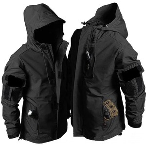 Conjuntos de bombardero de caza para hombre, chaquetas tácticas impermeables transpirables con múltiples bolsillos, pantalones Cargo resistentes al desgaste, trajes de 2 uds Ripstop - Product Image 1