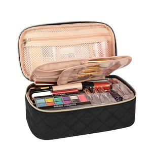 Mochila cosmética de nailon para maquillaje diario para niñas con cierre de cremallera - Product Image 1