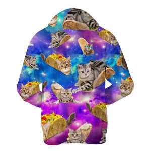Sweat à capuche unisexe surdimensionné en polaire 100% polyester de 250 g/m², avec fermeture éclair vintage, personnalisable par le fabricant, broderie et impression - Product Image 3