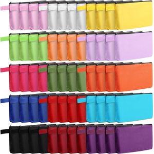 Wholesale Eco-Friendly <b>Large</b> Capacity Cotton <b>Canvas</b> Zipper Pouches Custom Logo Printing Reusable Makeup Cosmetic Bags Handle - Product Image 5
