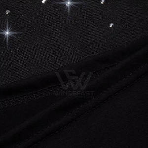 Precio bajo Hombres Rhinestone Camisetas Tamaño adulto Mejor calidad 100% Algodón Loose Fit Impreso Rhinestone Camiseta para hombres - Product Image 4