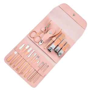 Kit de manucure et pédicure professionnel luxueux 10 en 1 pour filles, ensemble de coupe-ongles en acier inoxydable, durable, haute qualité, bricolage personnel, cuir - Product Image 3