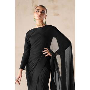 Conjunto de Saree de Chifón para Mujer EN-1219-3 Piezas, Elegante y Ecológico - Product Image 3