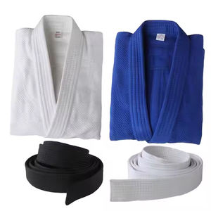 À la mode Nouveau Judo Gi Uniforme Blanc Bleu Perle Armure Stretch Polyester/Coton Fait Y Compris Taekwondo - Product Image 4