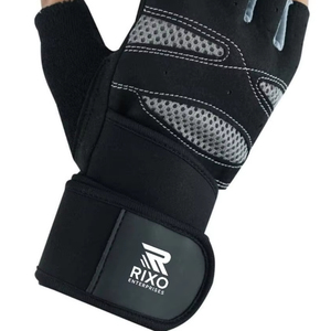 Men's High Quality Lightweight Polyester Weight Lifting <b>Gloves</b> Half Finger Lace-<b>Up</b> Closure Quick Drying Breathable Windproof Gym - Product Image 2