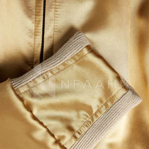 Veste d'hiver en satin sur mesure pour hommes avec col montant chaud Produit de gros chaud - Product Image 6