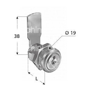 Cylindre universel avec écrou fileté Cylindre à lamelles nickelé - Product Image 1