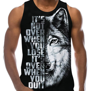 100% Cotton <b>Mens</b> Tank Top 3D Print Sleeveless Gym Fitness Shirt Breathable Lightweight Summer Beachwear Plus Size Available - Product Image 1