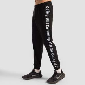 Nexgen Joggers noirs décontractés et formels en laine, vêtements de sport, taille XL, taille élastique, logo personnalisable, fermeture éclair, légers, coupe droite - Product Image 1