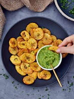 Croustilles de plantain frites (Chifles)| Recette de chips de plantain croustillantes | FRITEUSE À AIR CHIPS DE PLANTAIN KERALA CHIPS DE BANANE