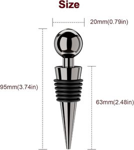 Reversible Vacuum Silicone <b>Wine</b> Stopper Leak-Proof and Fresh-Keeper Reusable <b>Wine</b> Cork for Standard <b>Wine</b> Bottles - Product Image 6