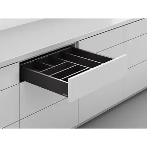 Organisateur de tiroir réglable en bambou 18mm 450x600cm Noir pour la maison, le bureau et les chaussures - Product Image 1