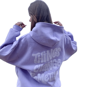 Sudadera con capucha de gran tamaño para mujer de calidad superior hombro caído 100% Material de algodón ligero secado rápido Impresión de logotipo personalizado - Product Image 1