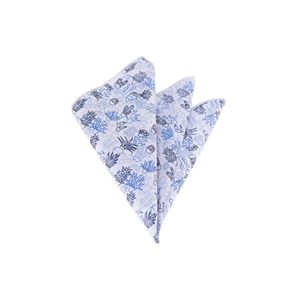 Mouchoir de poche pour homme en coton blanc imprimé, taille unique, en tissu tissé - Product Image 1