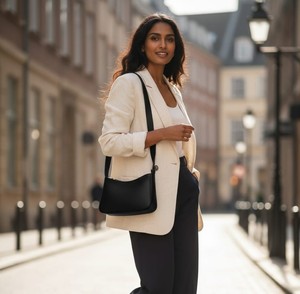 Sac à main vintage en cuir véritable noir pour femme, petit sac hobo tendance, pochette de soirée, résistant à l'eau, style Y2K - Product Image 6