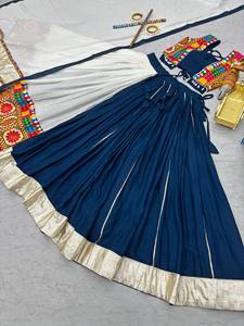 LAUNCHING NEW FESTIVE PARTY LEHENGACHOLI WTH DUPATTA & PENT FABRIC FAUX GEORGETTE REVERSIBLE COMFORTABLE - Product Image 5
