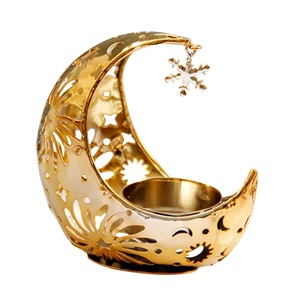 Fantaisie Design maison Eid décoration bougeoir métal noir bougeoir accessoires d'éclairage bougeoir festif pour Ramadan - Product Image 2