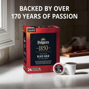 Folgers 1850 Black Gold, Café Tostado Oscuro, Cápsulas Keurig K-Cup, Cajas de 10 Unidades (Paquete de 6) - Product Image 5