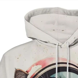 Sudadera con Capucha Unisex de Diseño Nuevo de Invierno, Camiseta con Estampado Completo por Sublimación, Forrada, con Estampado Animal, 100% Algodón, Personalizada - Product Image 4