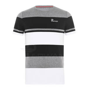 Venta al por mayor 100% algodón hombres camisetas cómodo cuello redondo diseño personalizable transpirable patrón sólido camisetas para hombres - Product Image 1